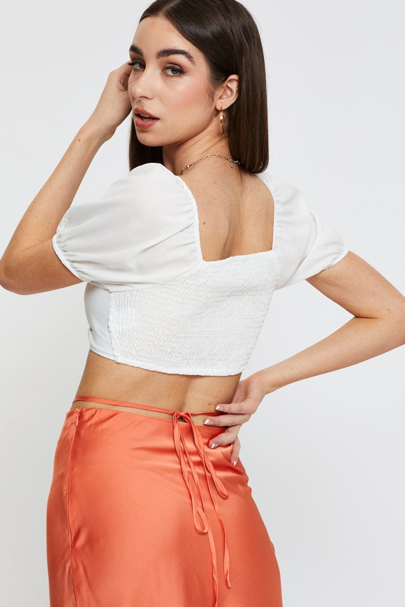 BOLERO White Crop Bolero Short Sleeve for Women by Ally