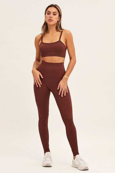 Bootcut Flare Seamless Leggings (Cocoa Brown) – Fitness Fashioness