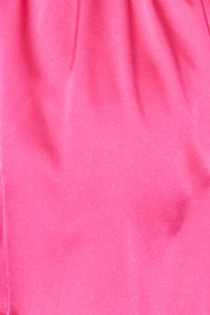 BRA AND BRALETTE Pink Bralette Pyjamas Set Satin for Women by Ally
