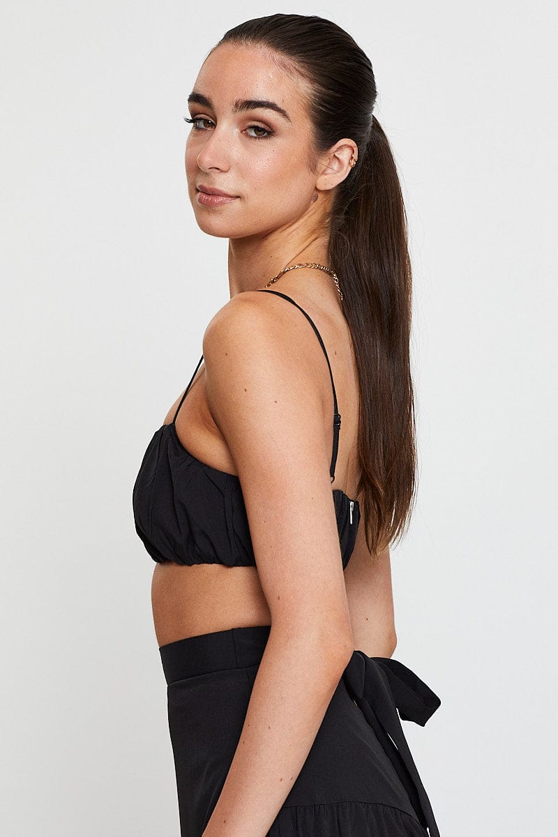 BRALET Black Bralette Top Sleeveless for Women by Ally