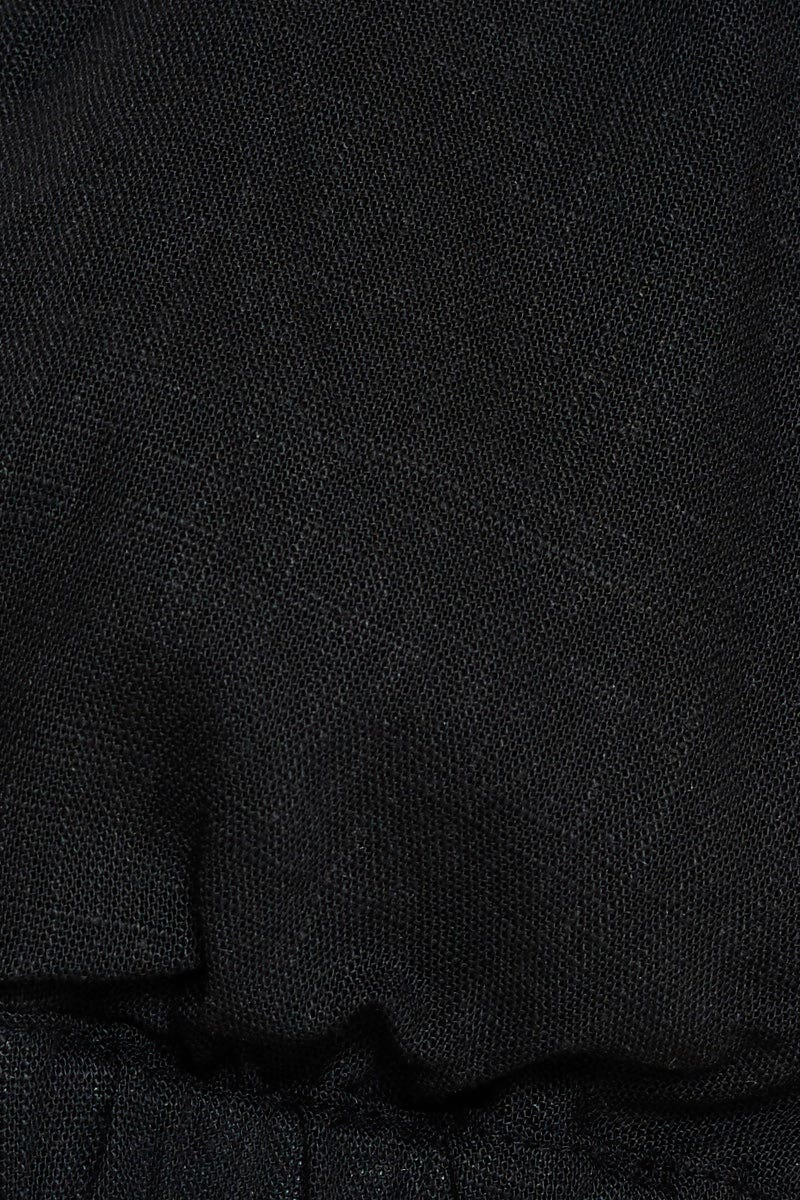 BRALET Black Cami Bralette Linen Blend for Women by Ally