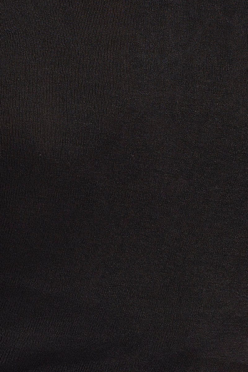 BRALET Black Slinky Shirt Long Sleeve for Women by Ally