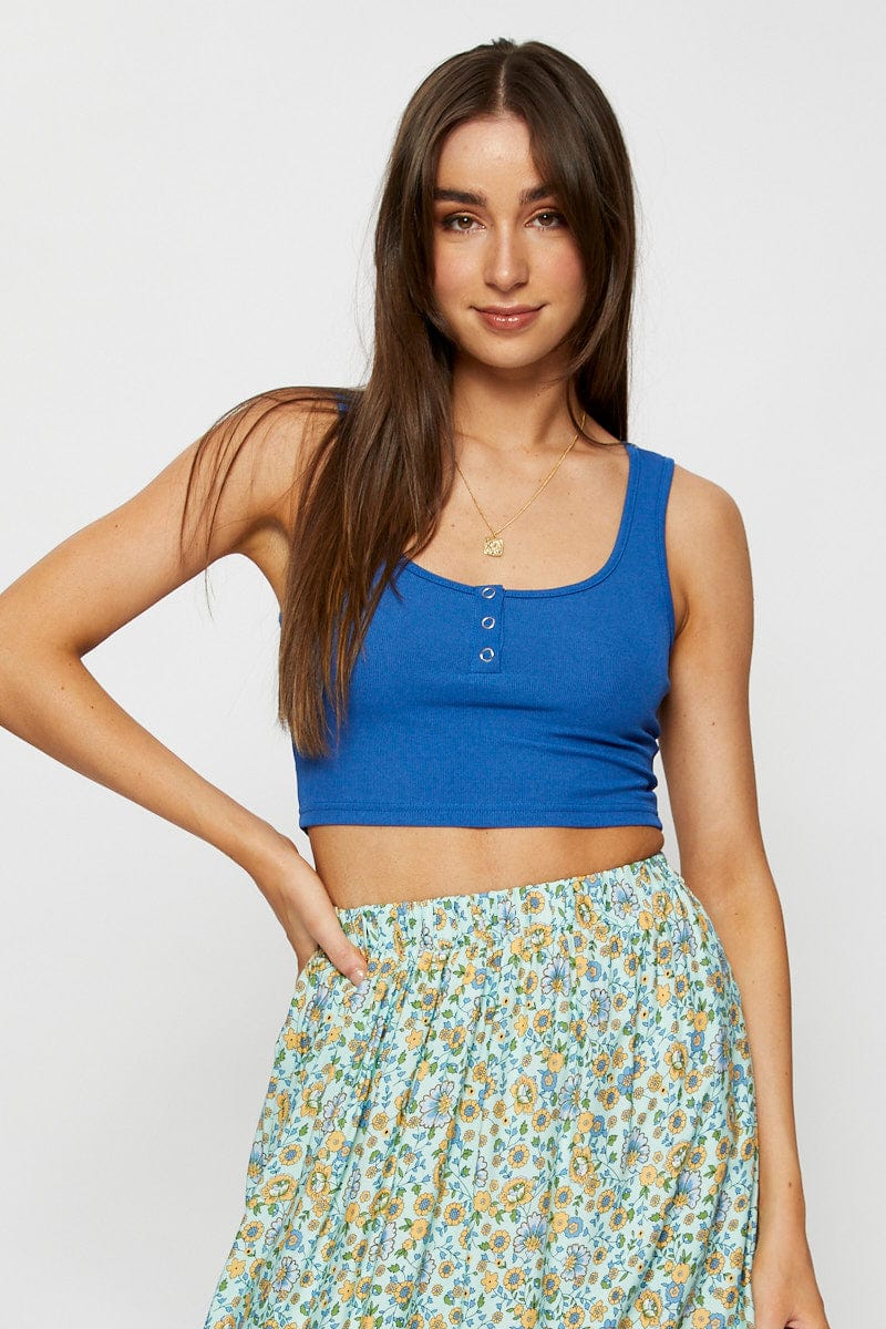 BRALET Blue Crop Top for Women by Ally