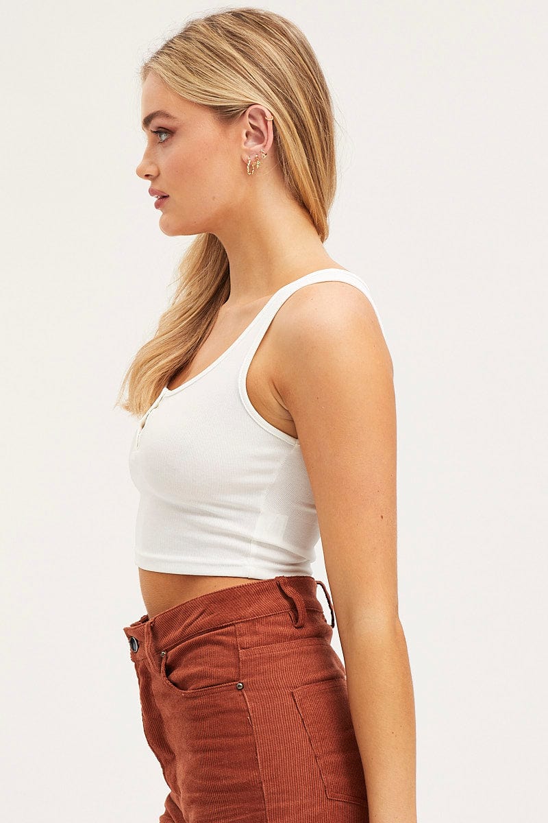 BRALET White Crop Top for Women by Ally