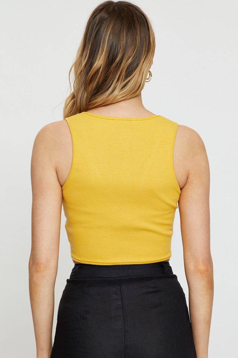 BRALET Yellow Crop Top for Women by Ally