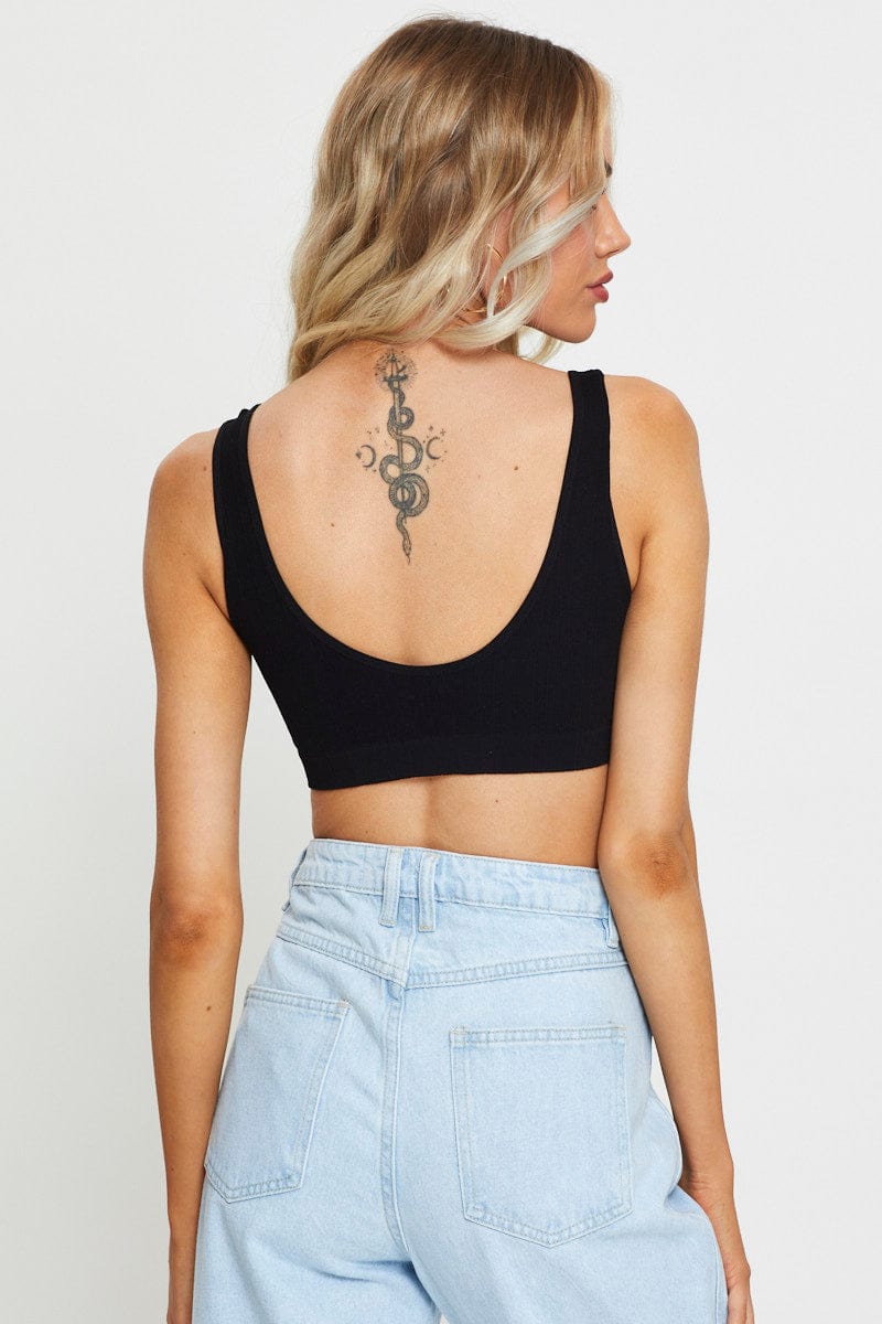 BRALETTE Black Bralette Seamless for Women by Ally