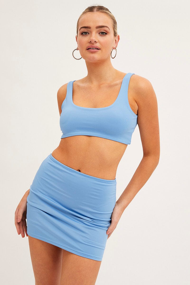 BRALETTE Blue Bralette Double Layer for Women by Ally