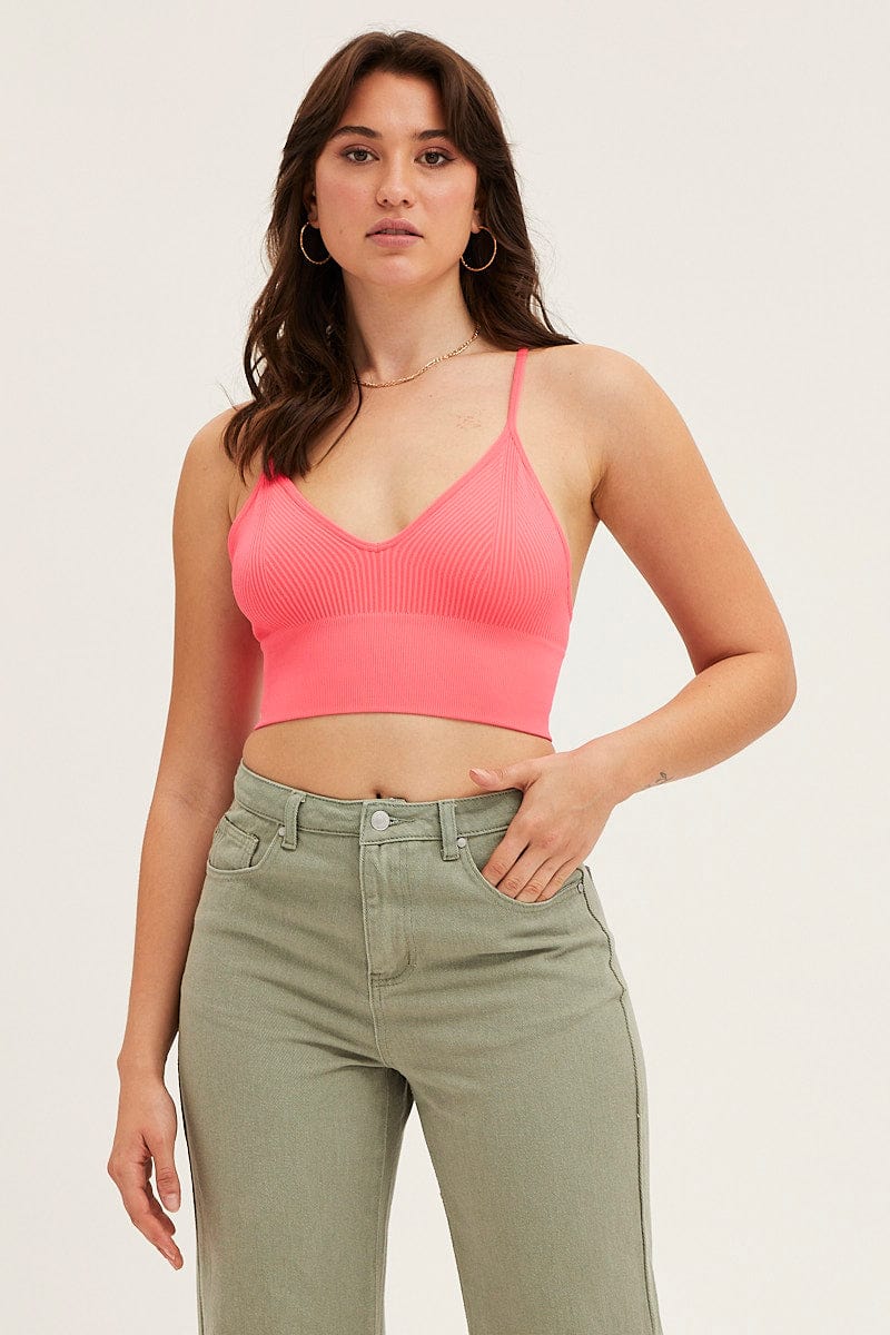 BRALETTE Pink Bralette Seamless for Women by Ally