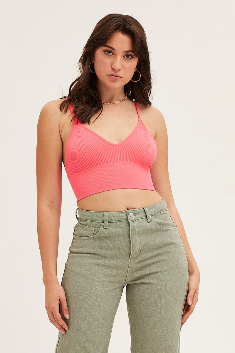 BRALETTE Pink Bralette Seamless for Women by Ally