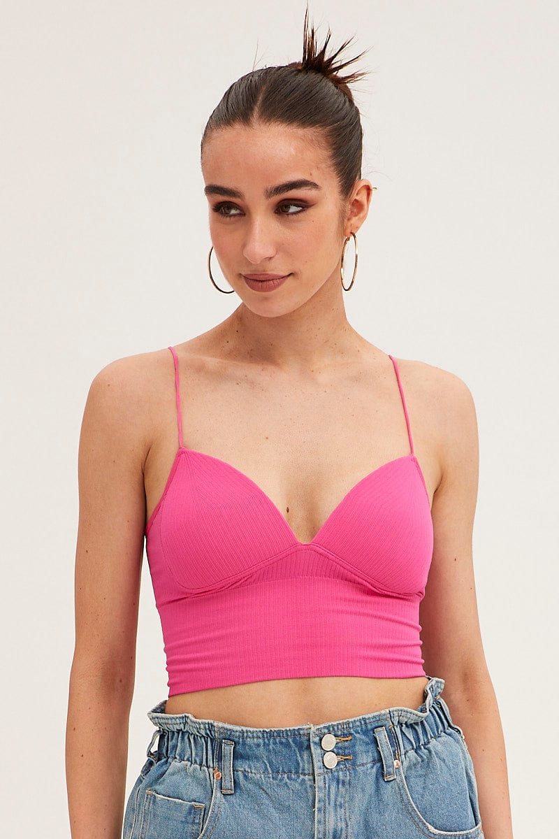 BRALETTE Pink Bralette Seamless for Women by Ally