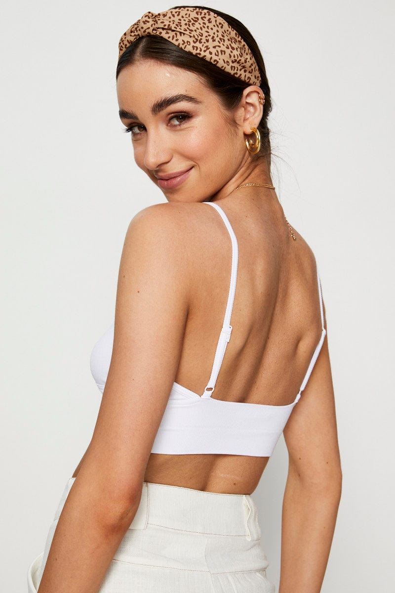Urban Outfitters White Seamless Stretch Lace Bralette