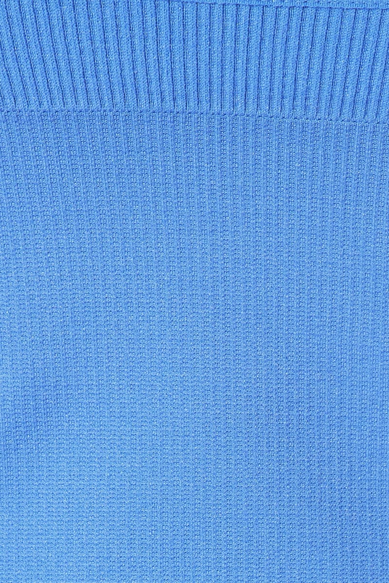 Blue Crop Singlet Top Seamless for Ally Fashion