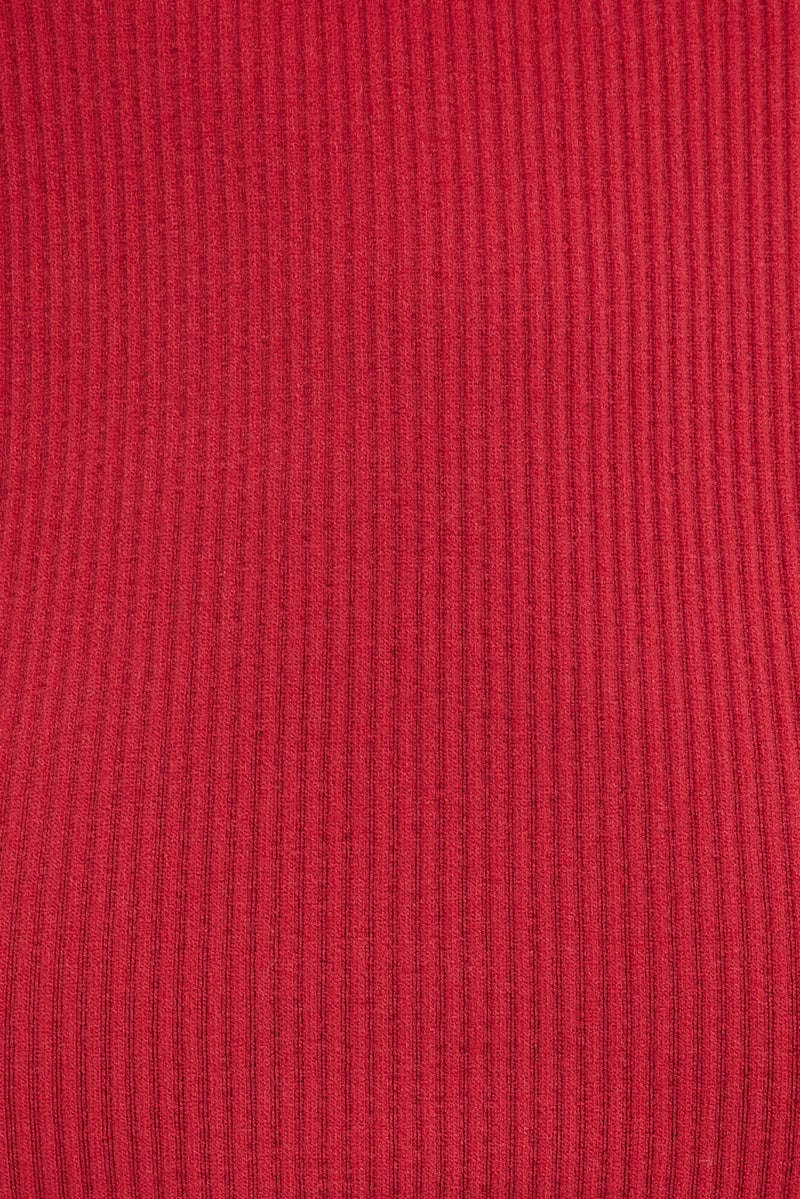 Red Crop Tank Top Crew Neck Seamless for Ally Fashion