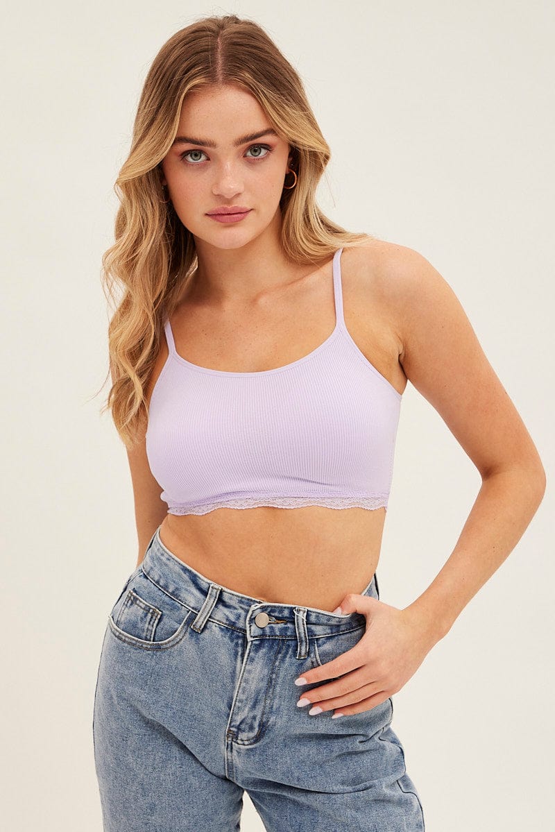 Purple Bralette Seamless for Ally Fashion