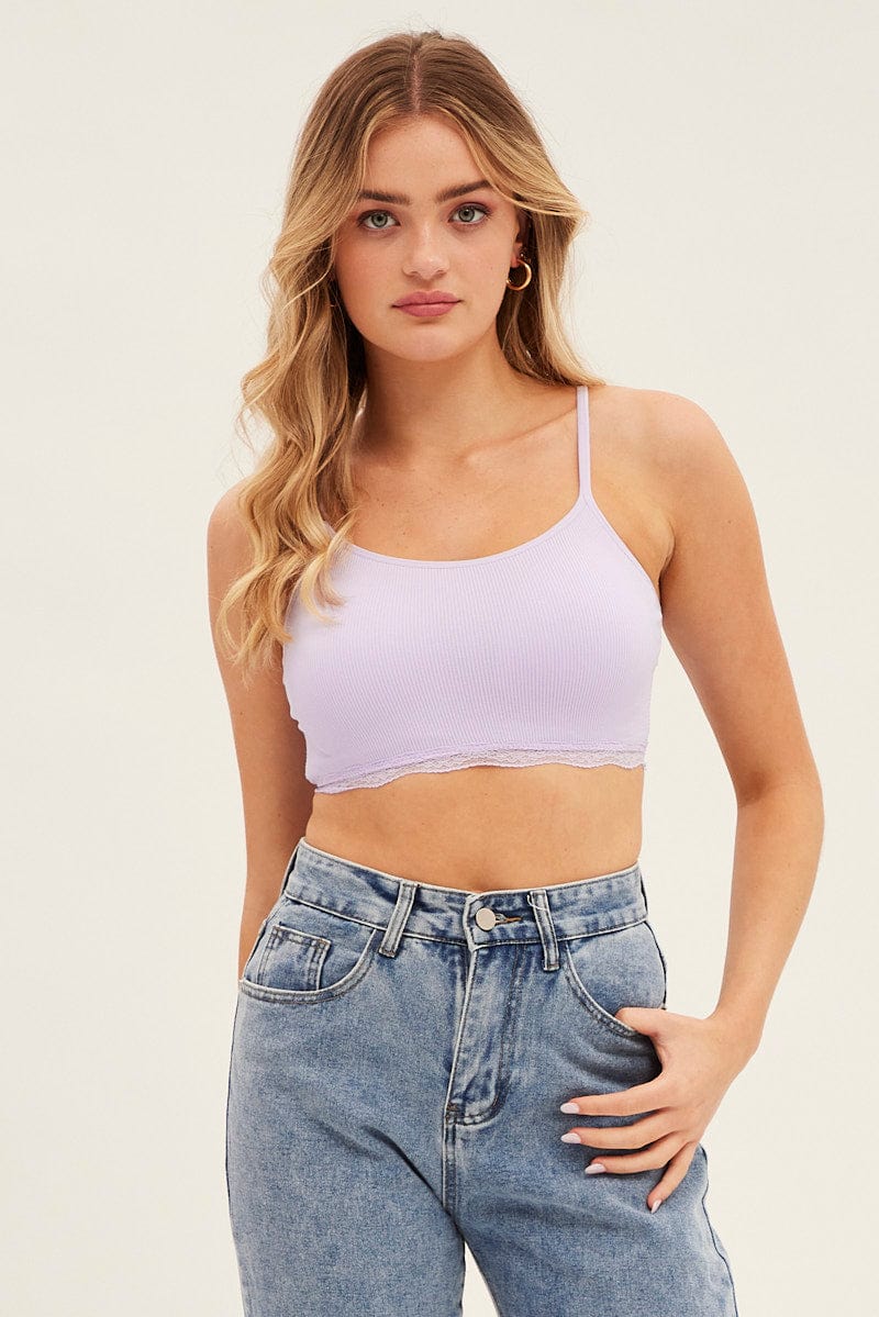 Purple Bralette Seamless for Ally Fashion