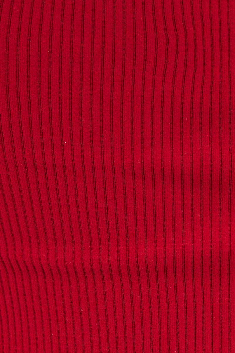 Seamless knit bodysuit Woman, Red