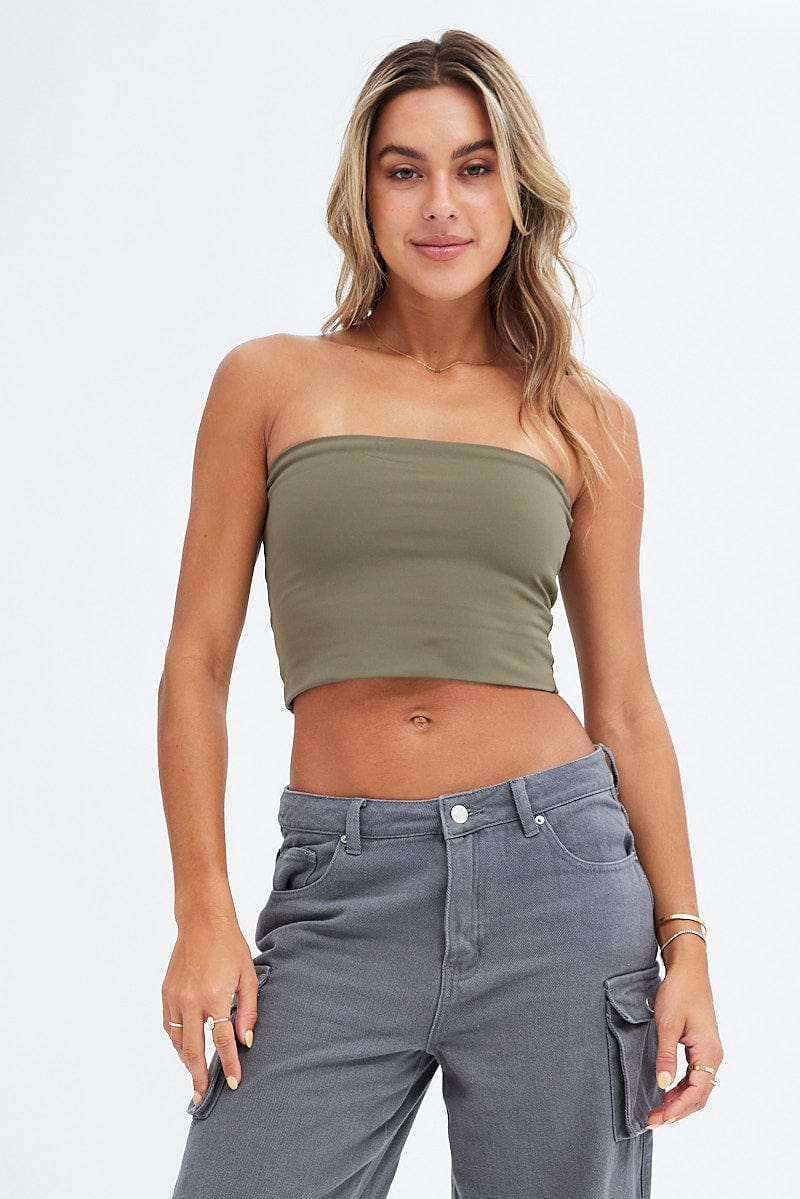 Green Bandeau Top for Ally Fashion