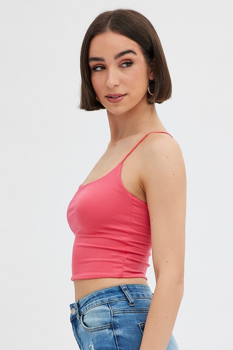 Red Crop Singlet Top for Ally Fashion