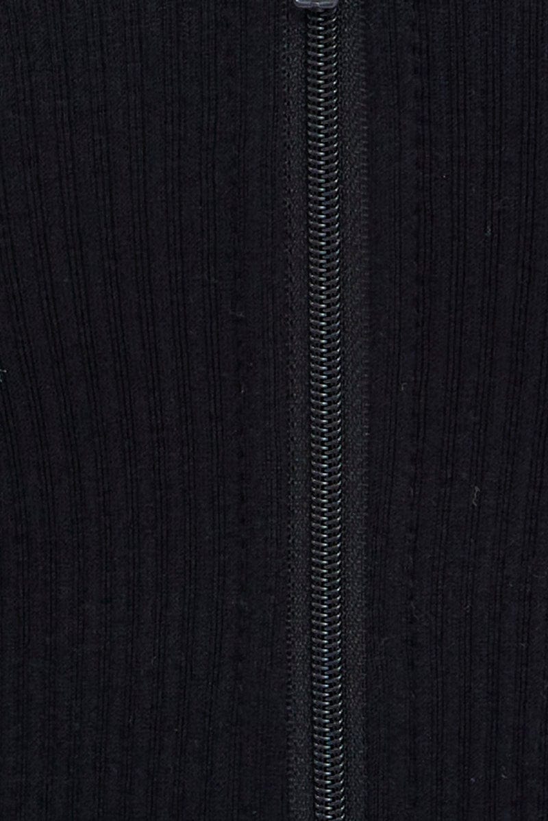 Black Zip up Top Seamless Activewear for Ally Fashion