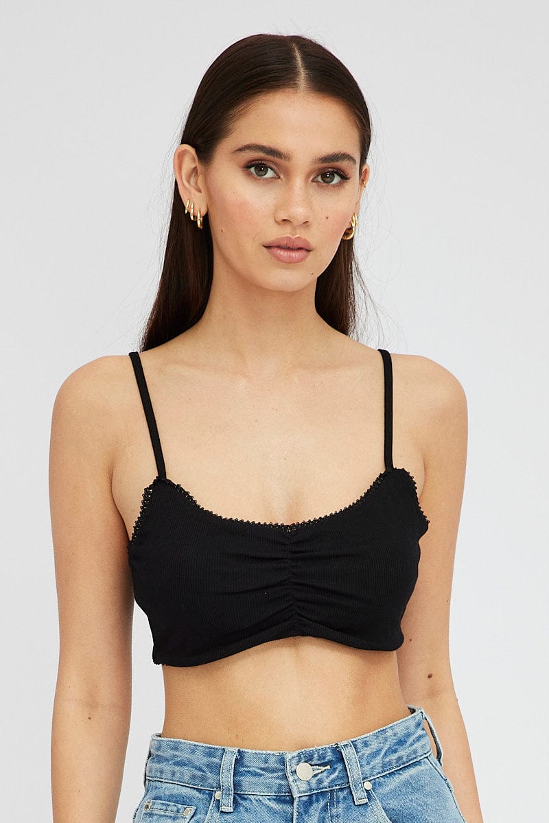 Black Bralette Lace trim for Ally Fashion