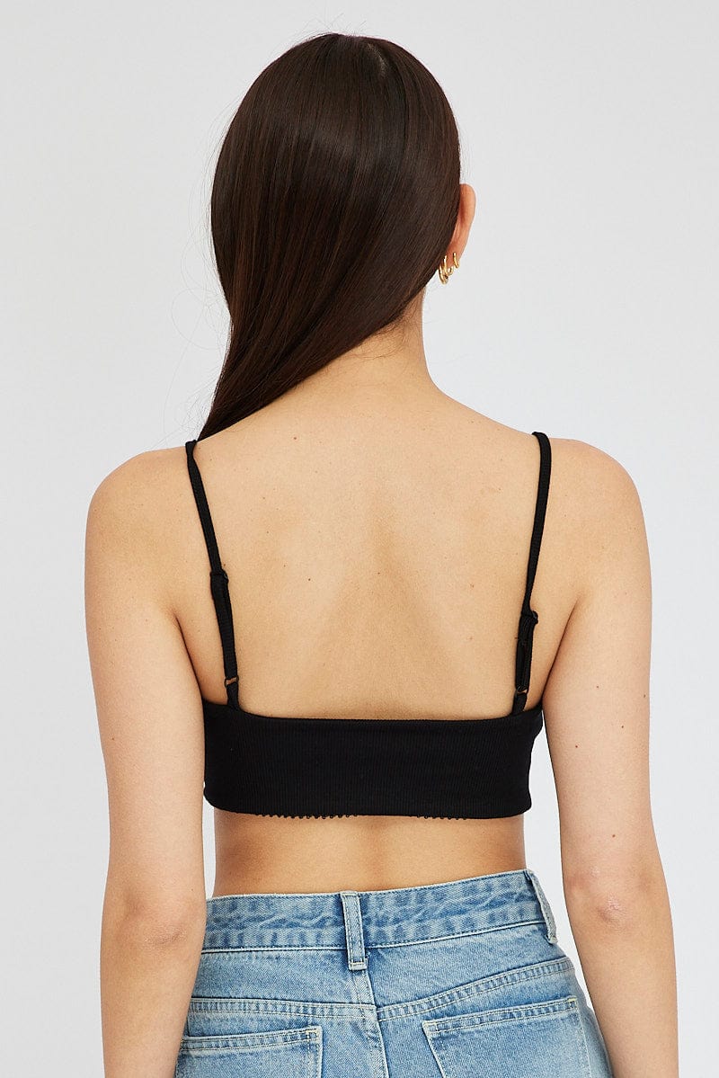 Black Bralette Lace trim for Ally Fashion