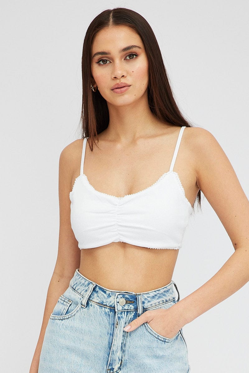 White Bralette Lace trim for Ally Fashion