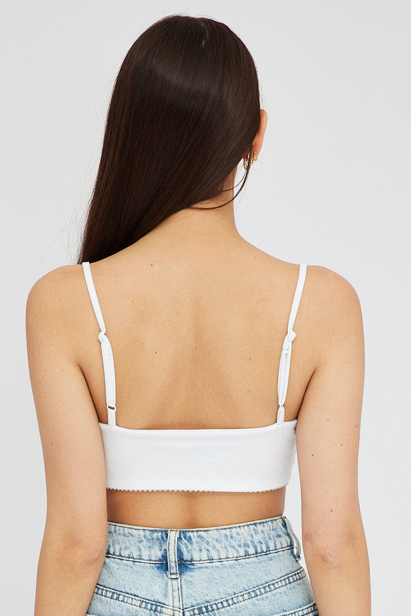 White Bralette Lace trim for Ally Fashion