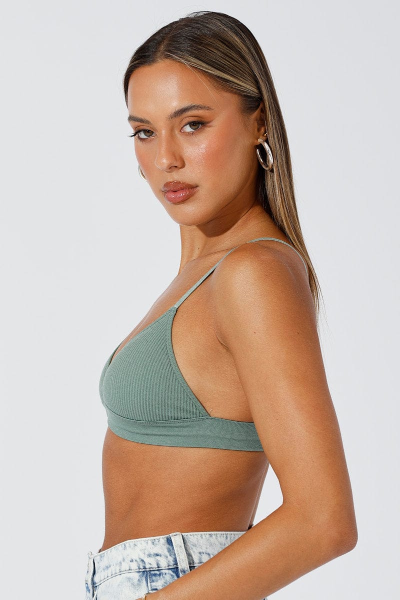 Green Bralette Seamless for Ally Fashion