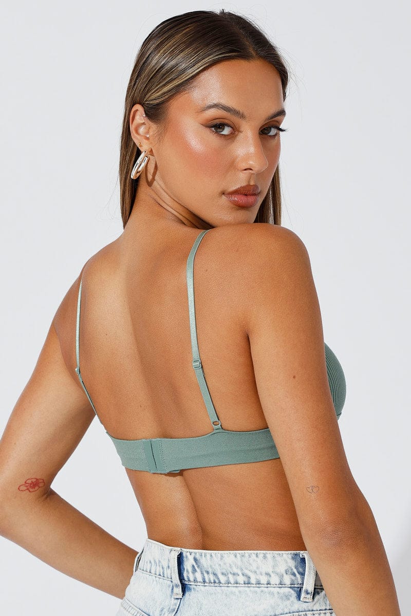 Green Bralette Seamless for Ally Fashion
