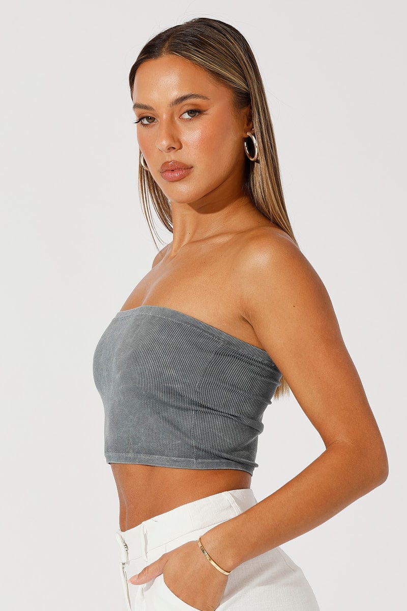 Black Bandeau Top Seamless for Ally Fashion