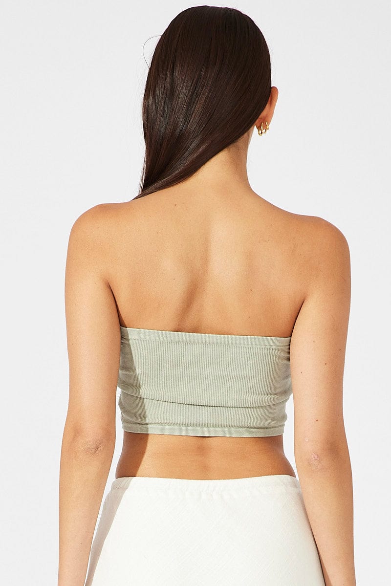 Green Bandeau Top Seamless for Ally Fashion