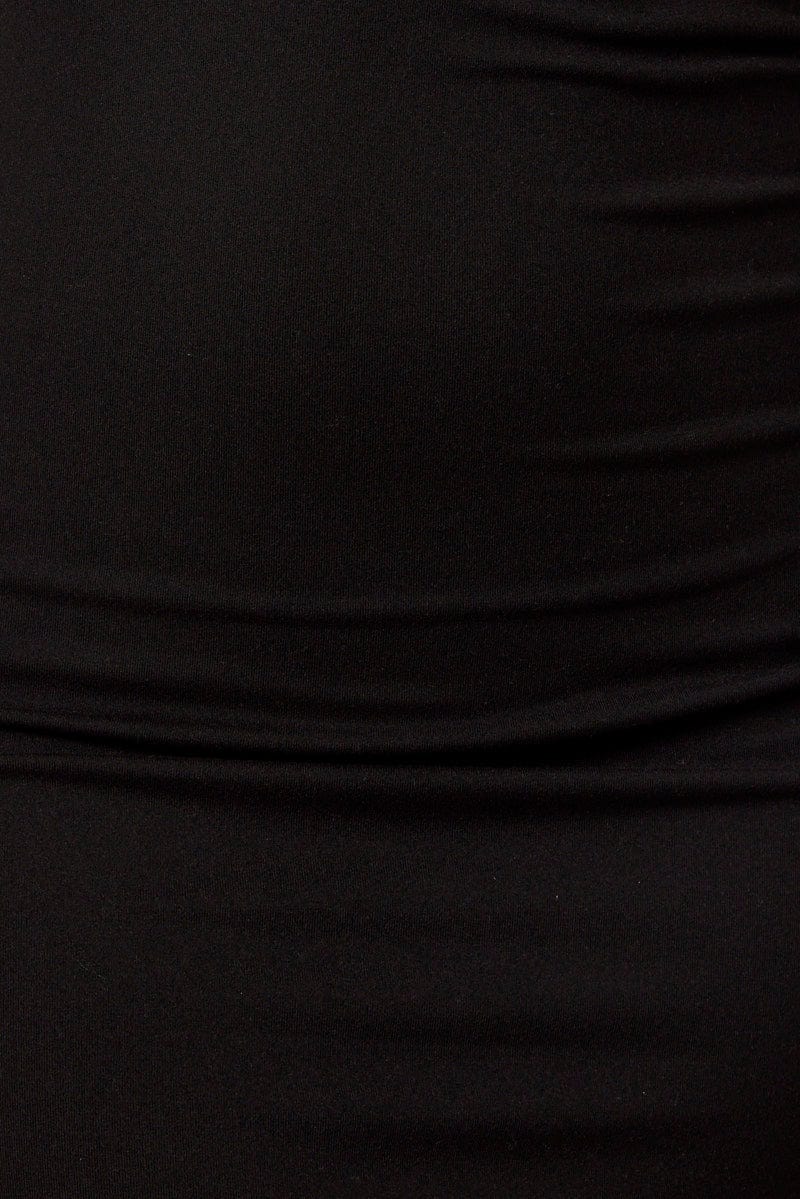 Black Dress Sleeveless Scoop Neck Supersoft | Ally Fashion