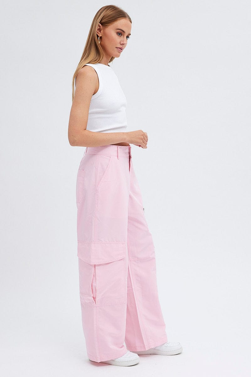 Collusion - Asos Exclusive Pink Flare Pants on Designer Wardrobe