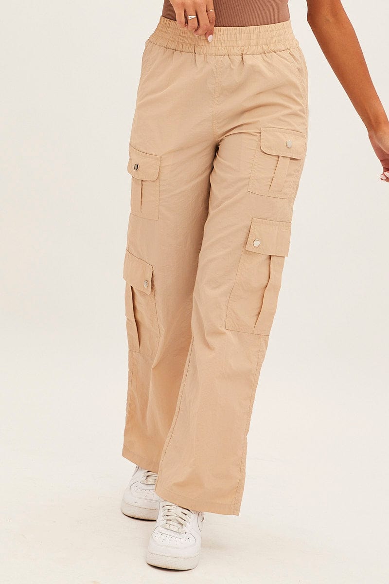 Elastic waist cargo trousers - Woman