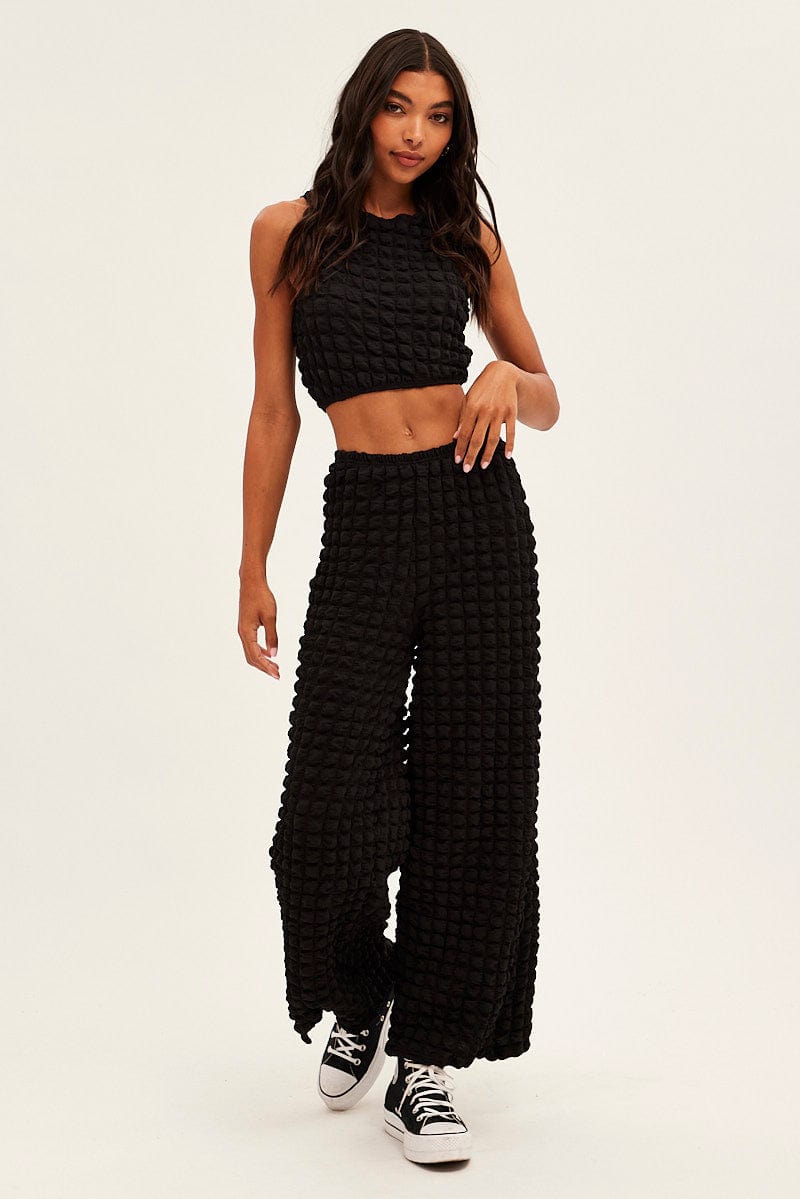 Black Wide Leg Pants | Ally Fashion