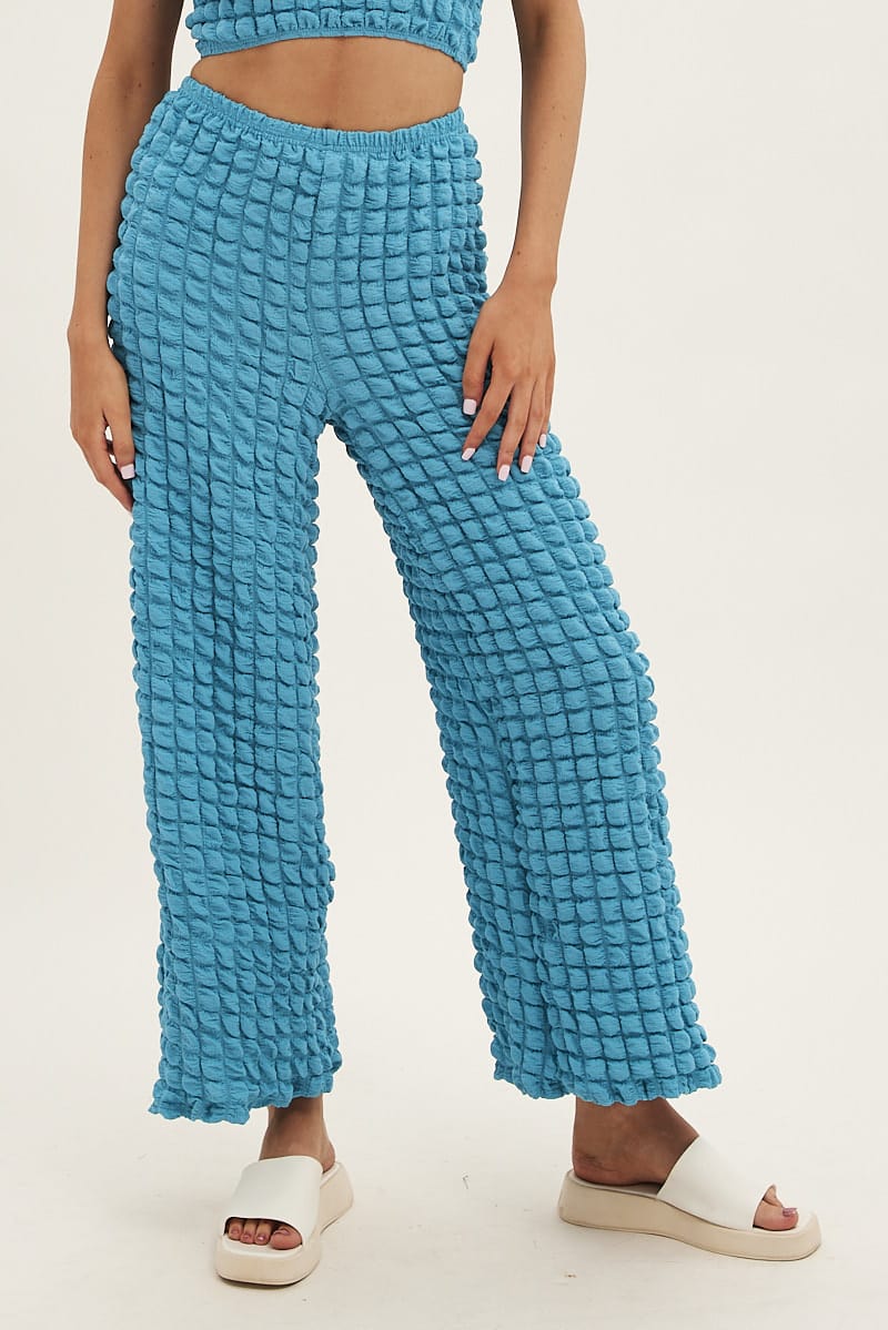 Blue Wide Leg Pants for Ally Fashion