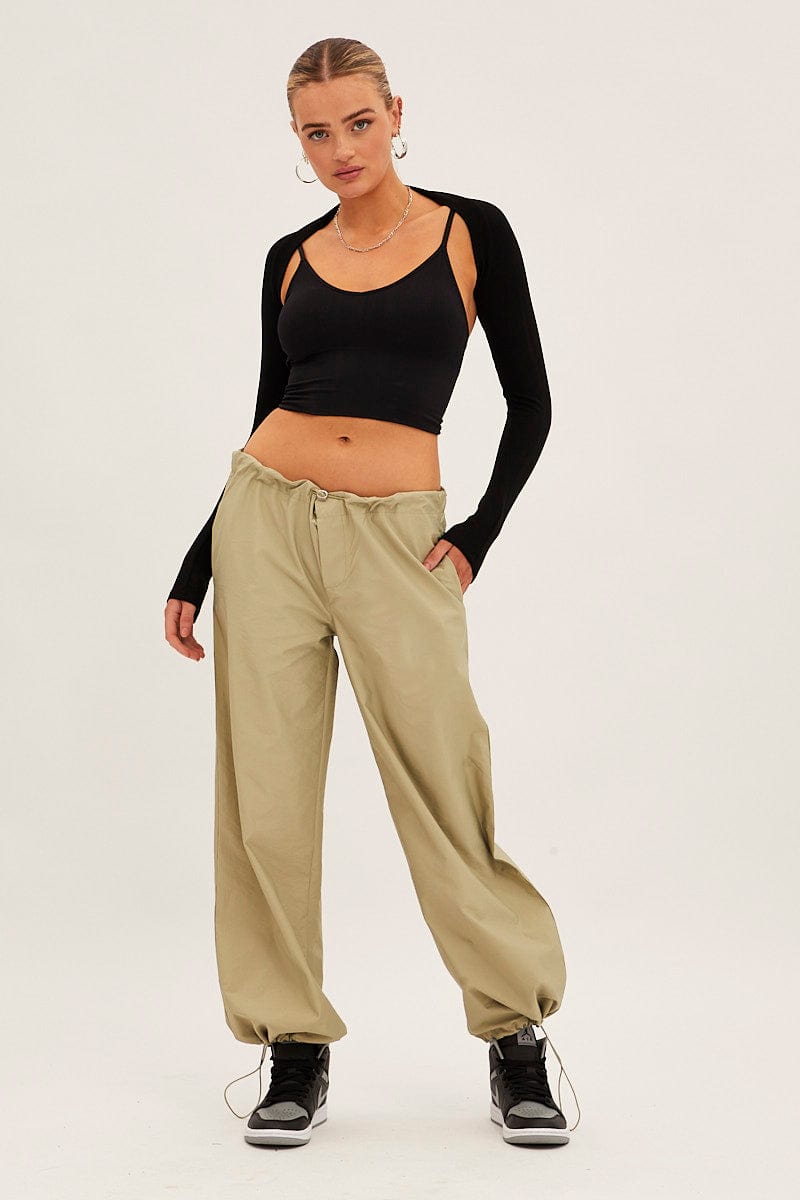 Green Cargo Parachute Pants for Ally Fashion