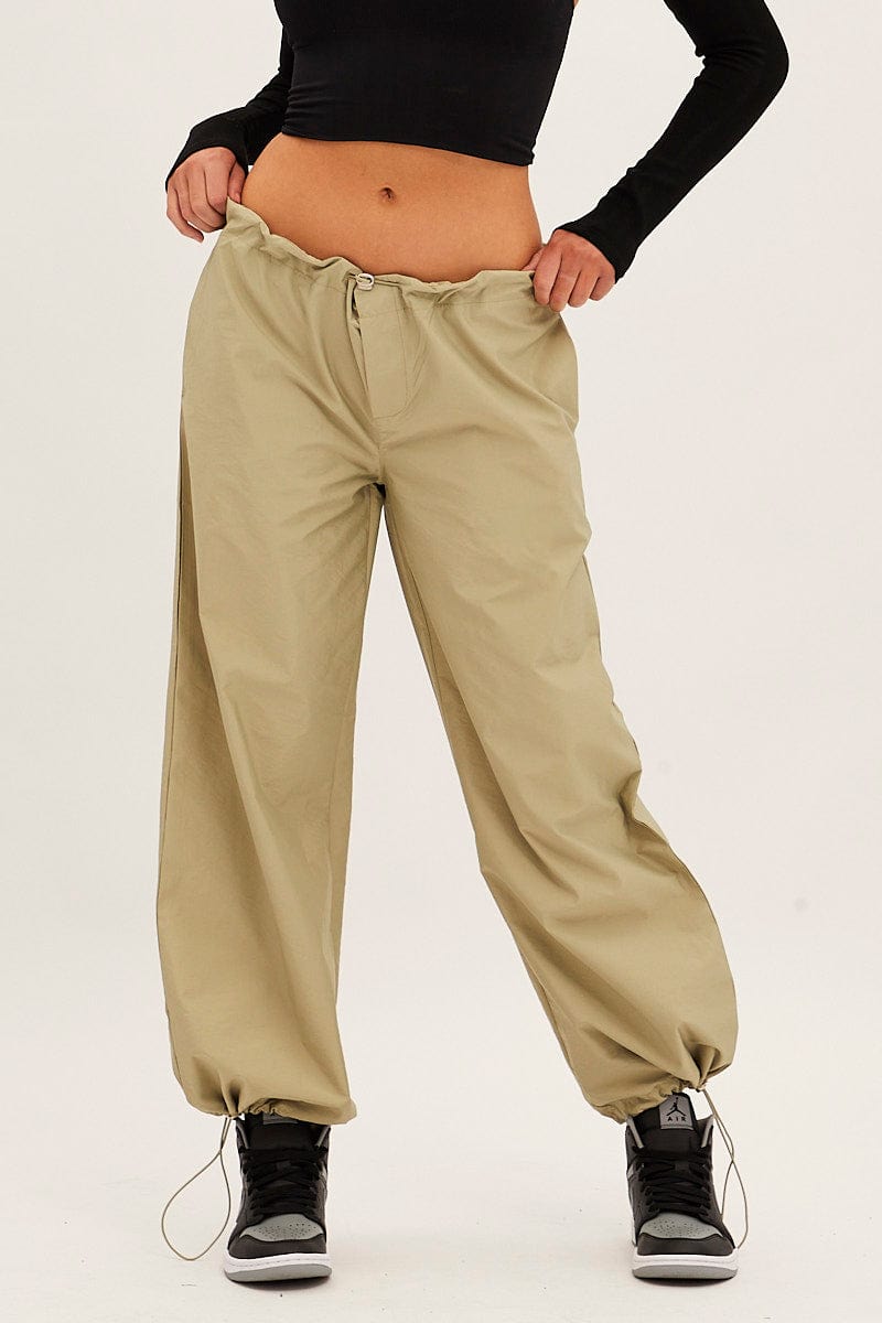 Green Cargo Parachute Pants for Ally Fashion