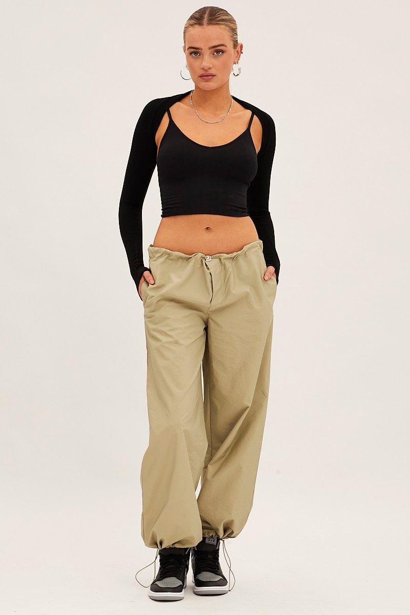 Green Cargo Parachute Pants for Ally Fashion