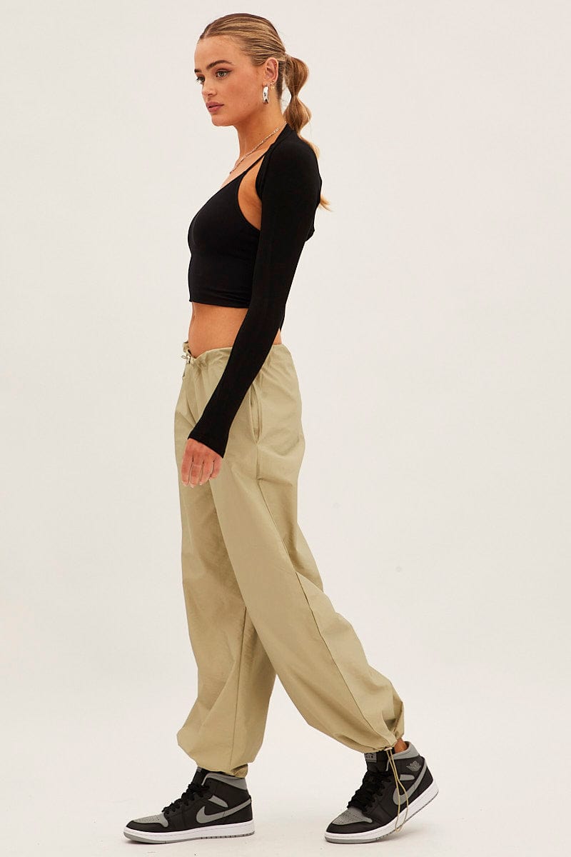 Green Cargo Parachute Pants for Ally Fashion