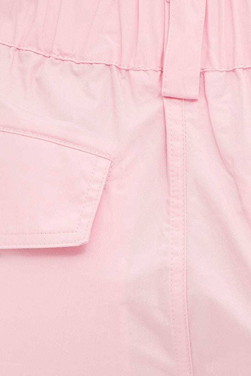 Pink Cargo Pants Mid Rise for Ally Fashion