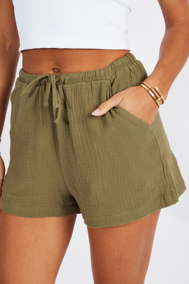 Elasticated waist sales shorts womens