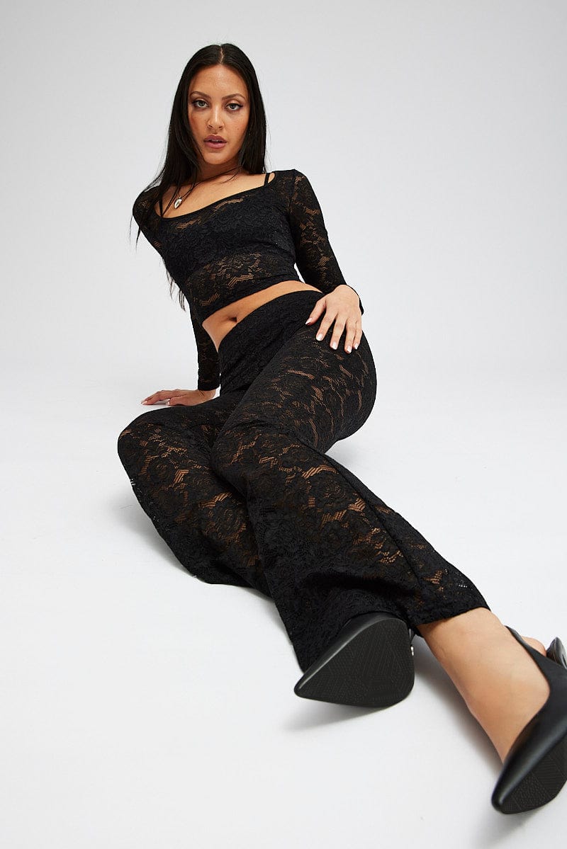 Yours for Good Curve Cotton Essential Lace Trim Crop Leggings - Women's  Black : Amazon.co.uk: Fashion