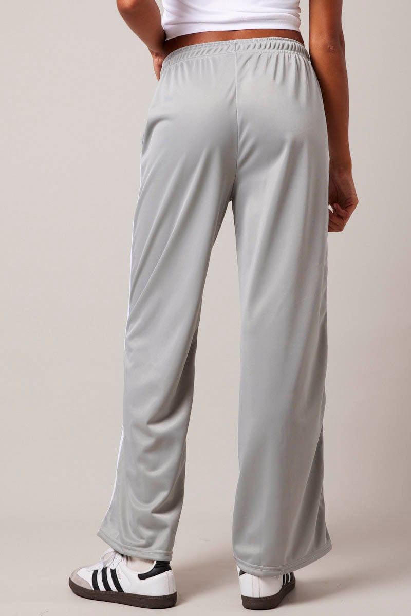 Grey Track Pants Mid Rise for Ally Fashion