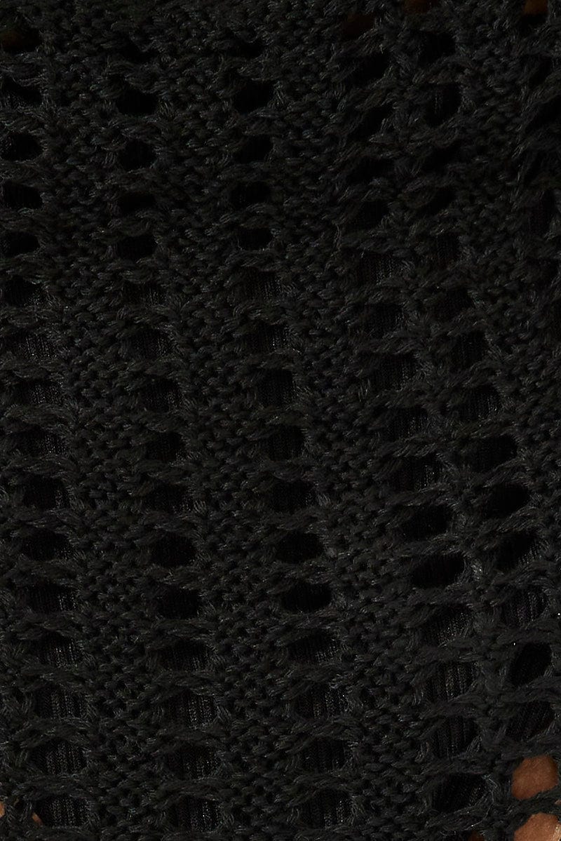Black Crochet Beach Maxi Dress for Ally Fashion
