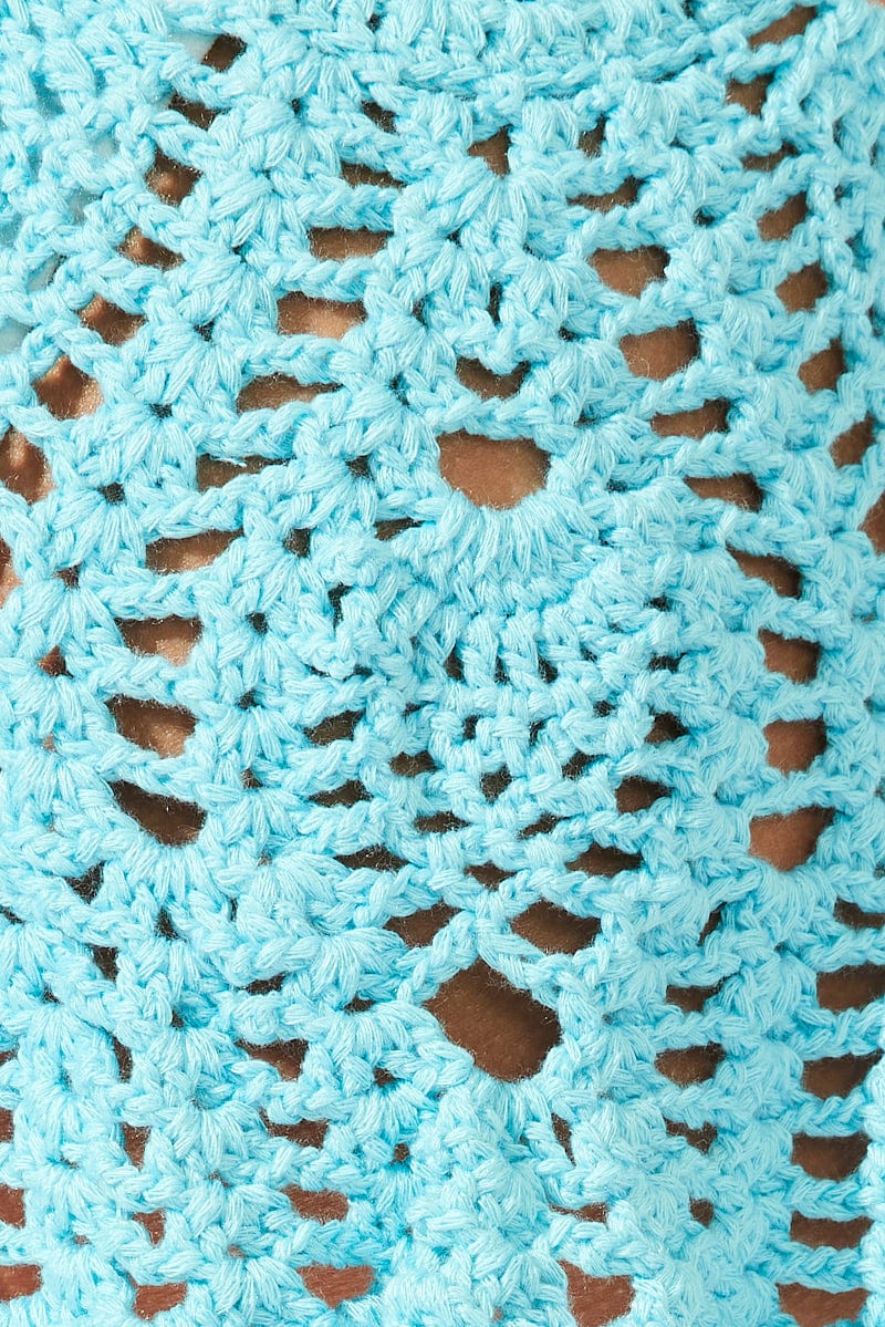 Blue Crochet Bikini Set for Ally Fashion
