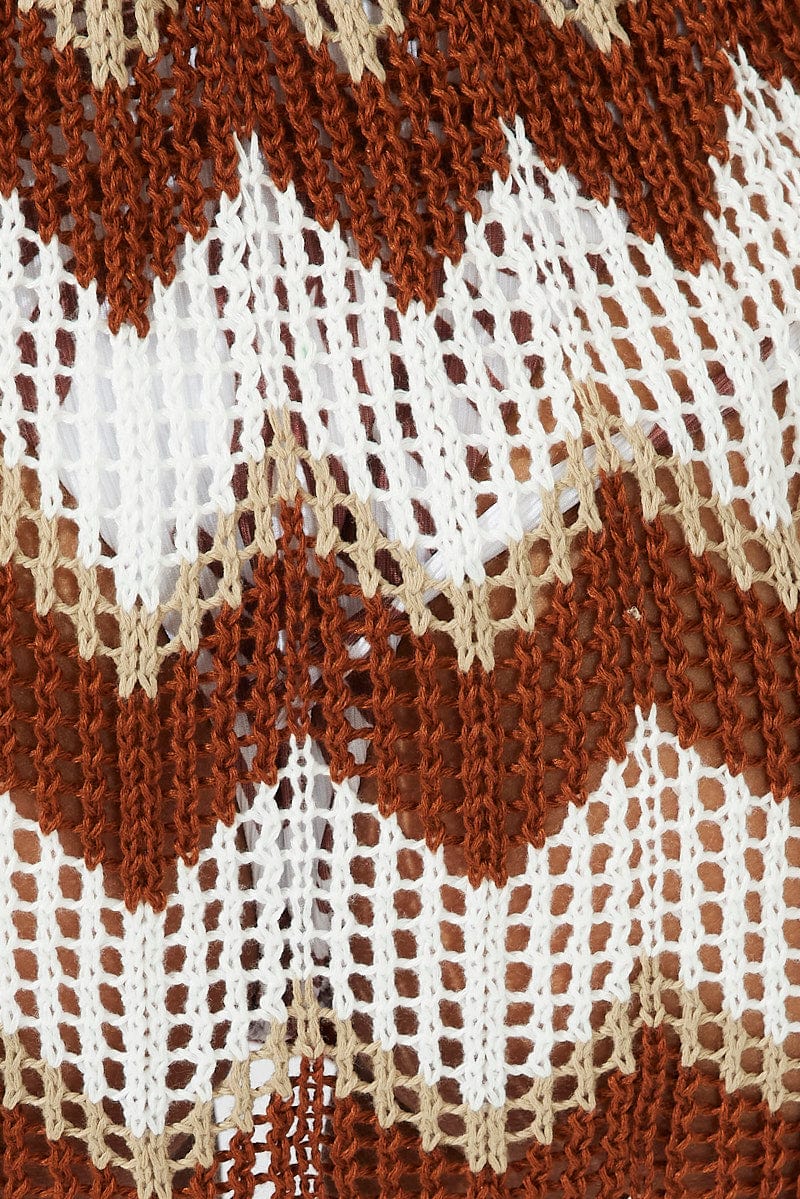 Brown Crochet Dress for Ally Fashion