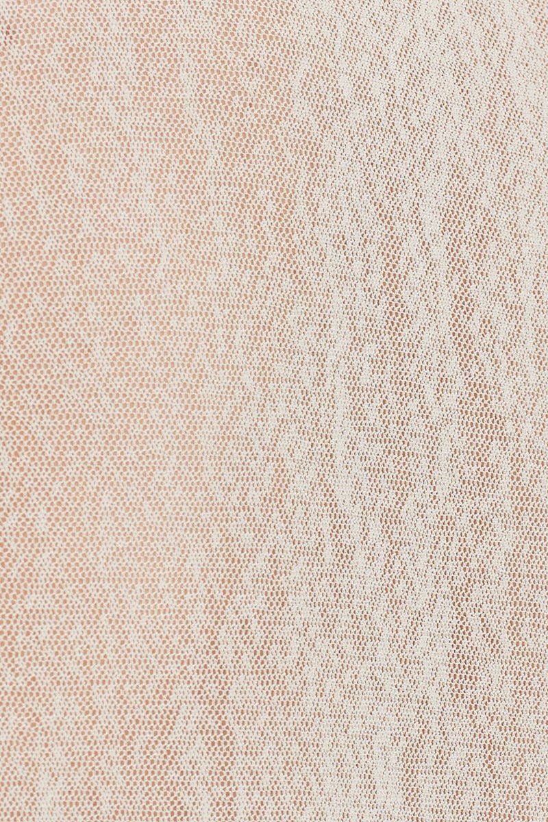 C&S CARDIGAN Camel Mesh Longline Cardigan for Women by Ally