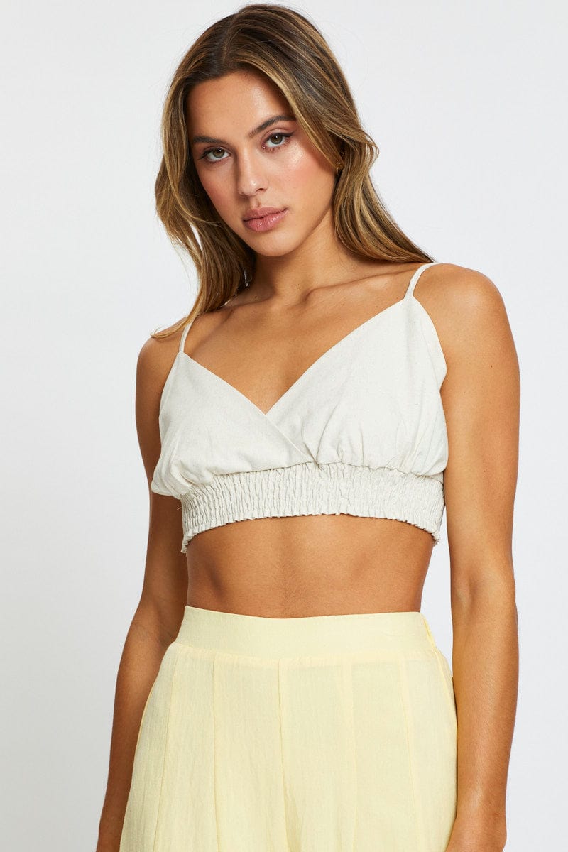 CAMI Camel Singlet Top Crop for Women by Ally