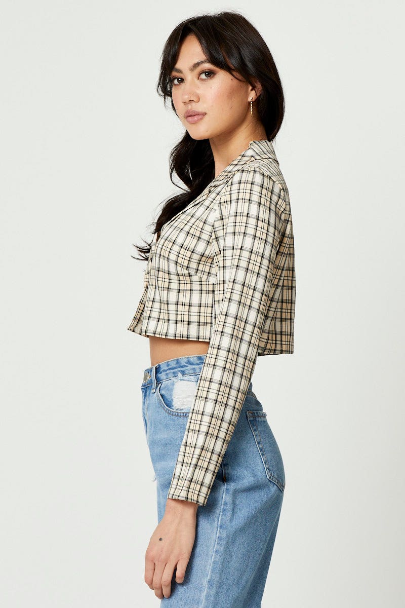 CAMI Check Crop Shirt for Women by Ally